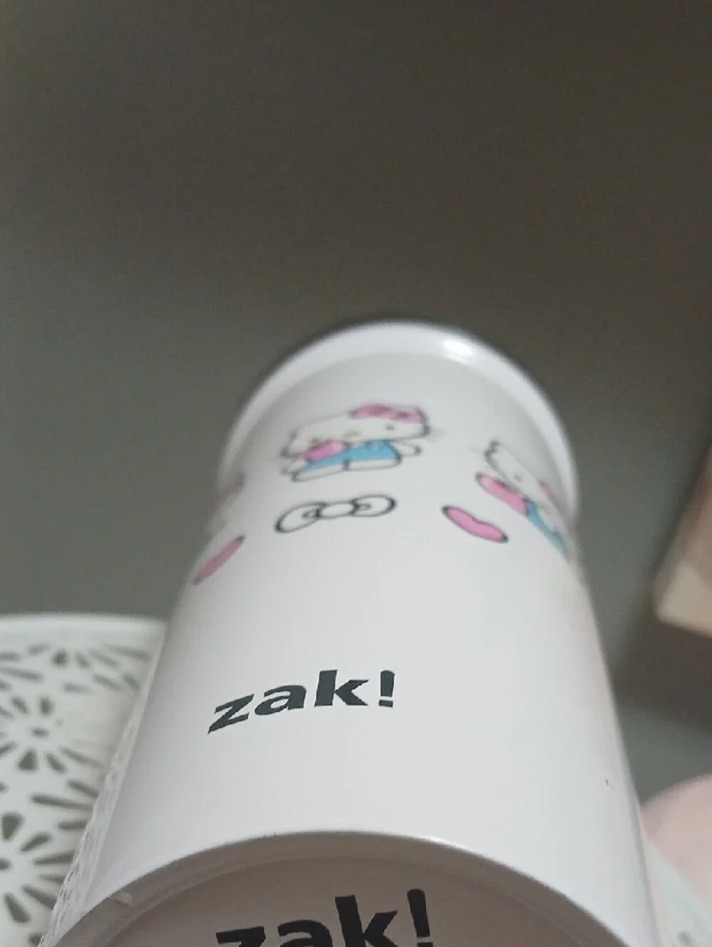 Hello Kitty White Tumbler with Pink Accents and Black Lid NWT